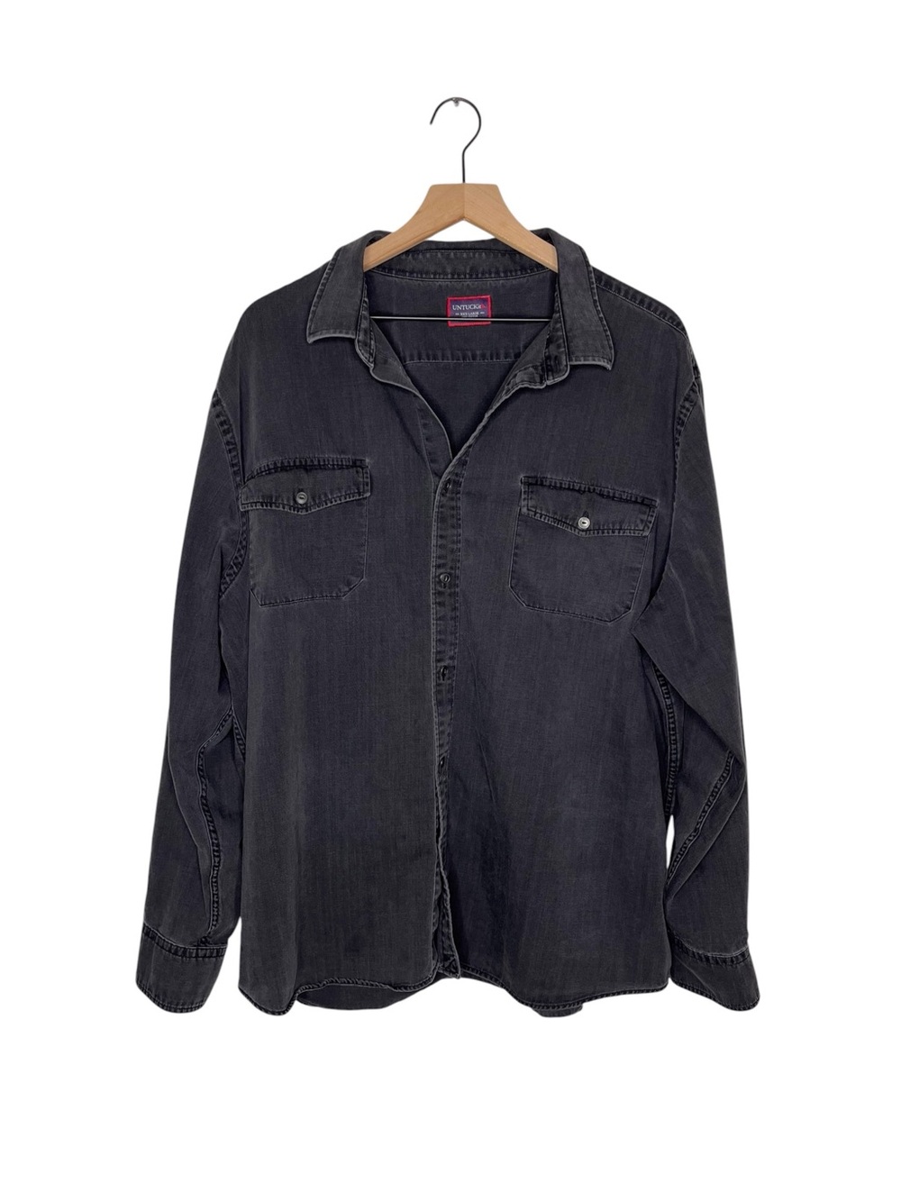 UNTUCKit Button Down Shirt Washed Black Size 3X